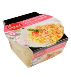 CAJA (5 UN)  FETUCCINI CON SALSA ALFREDO GENIAL 380GR